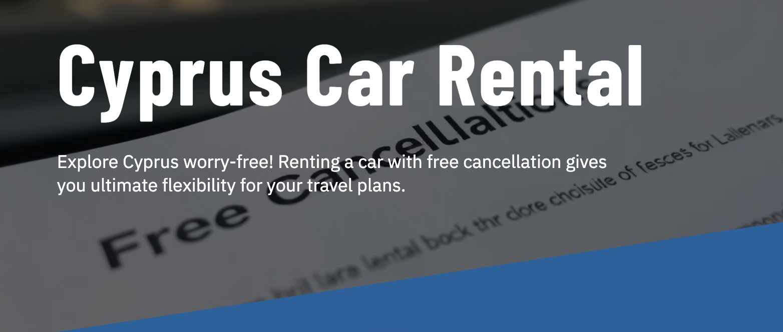 Renting a Car in Cyprus with No Cancellation Fee