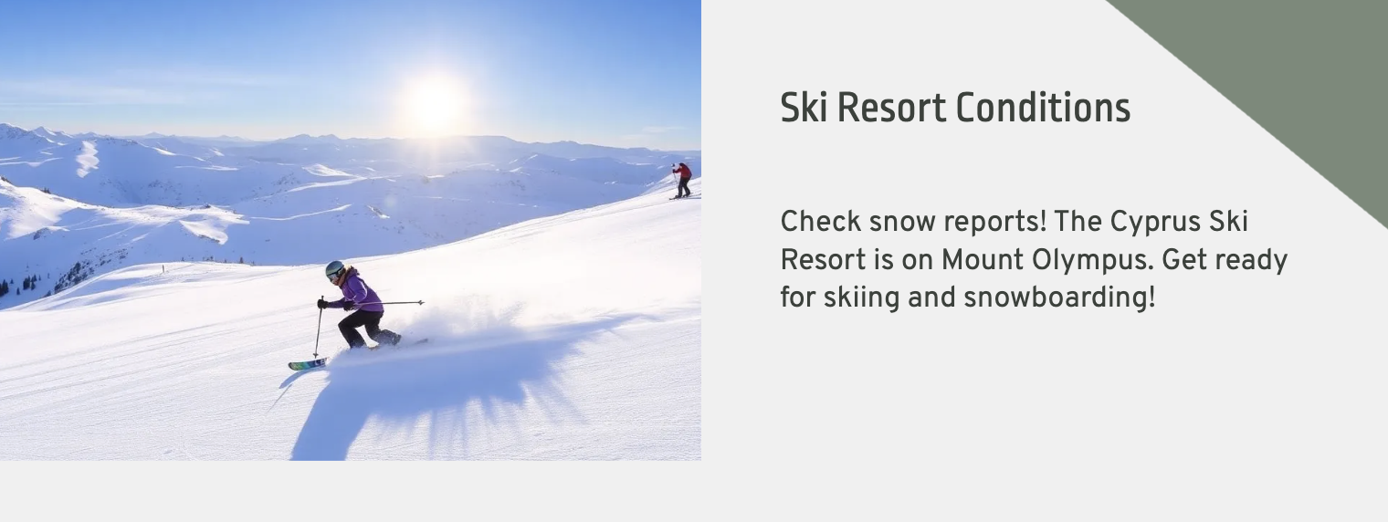Cyprus Ski Resort Snow Conditions​