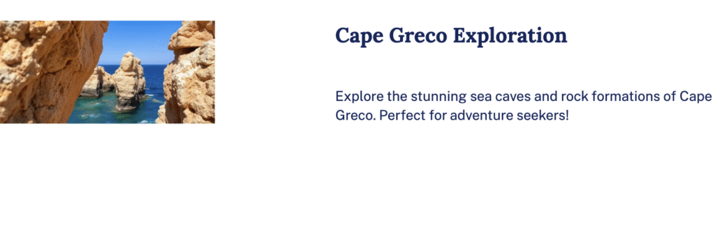Cape Greco National Park Cruise