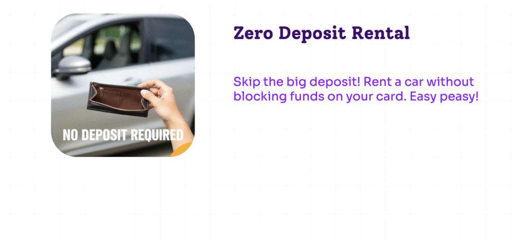 Zero Deposit Car Rentals